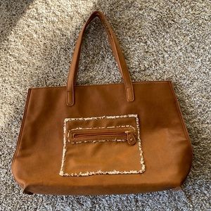 Brown tote bag